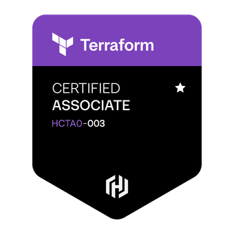 Terraform certification Credential ID HCP00274513